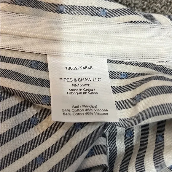 VERONICA BEARD Luisa Striped Blouse Size 4 One Shoulder Asymmetric - Picture 5 of 5